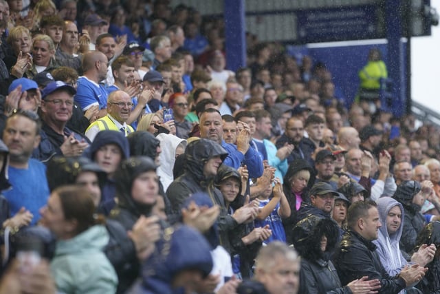 17,174 Pompey fans braved the unseasonal conditions for the Blues' opening game of the new season on Saturday