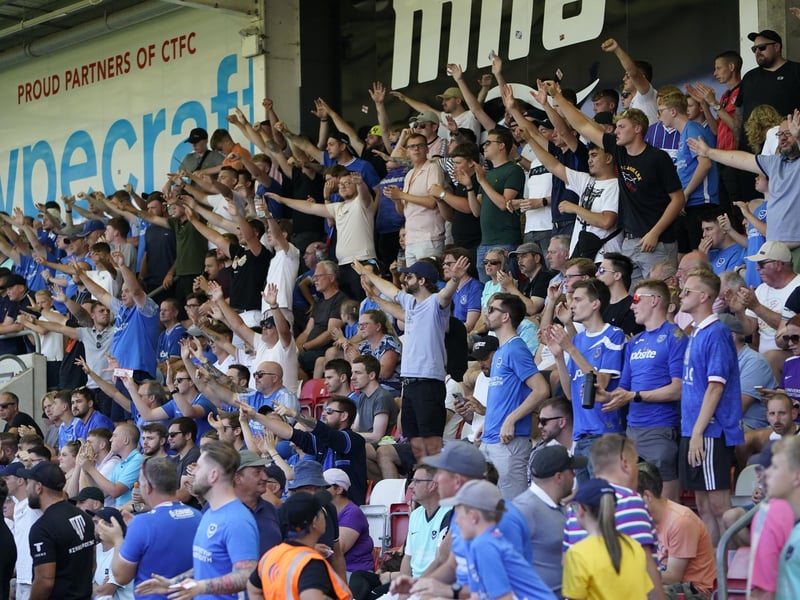 Record temperatures in the UK didn't stop these fans travelling to Cheltenham on August 13 to see a 2-0 win.