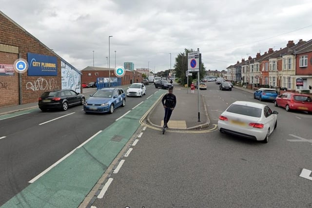 Francis Avenue/Goldsmith Avenue in Fratton. This presents a challenge for drivers either looking to get onto Goldsmith Avenue or turning onto Francis Avenue. Pic Google