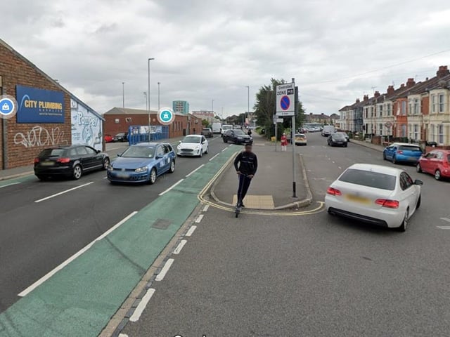 Francis Avenue/Goldsmith Avenue in Fratton. This presents a challenge for drivers either looking to get onto Goldsmith Avenue or turning  onto Francis Avenue. Pic Google