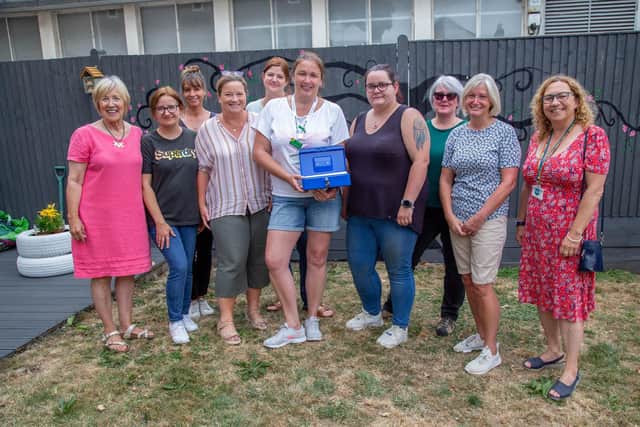 Apprentices from the Learning Place planted a time capsule in the new garden designed by the apprentices as part of a celebration day of challenges. Picture: Habibur Rahman