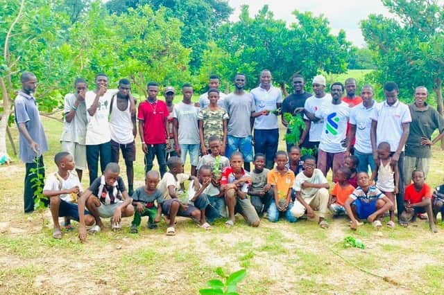 People in the village of Sintet, The Gambia, who have been helped by Fareham-based tour operator The Gambia Experience through a tree planting project