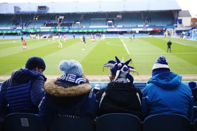 On Saturday, for the first time in almost nine months, Pompey fans were allowed back into Fratton Park. Picture: Joe Pepler