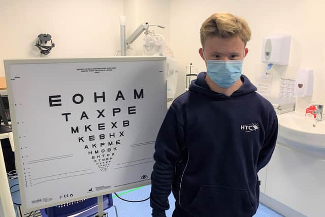 Max Ross at the University of Portsmouth Eye Clinic