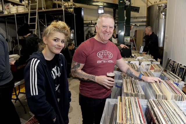 A record fair has been held at The Fallen Acorn Brewing Company in Gosport. (l to r), Amber Strike and dad Ron.Picture Ian Hargreaves (290220-6) 