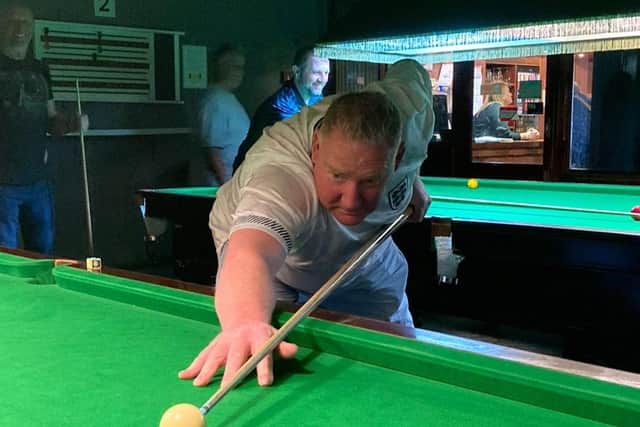 Mick Hall won his frame as Copnor A & E were crowned Portsmouth Billiards League champions