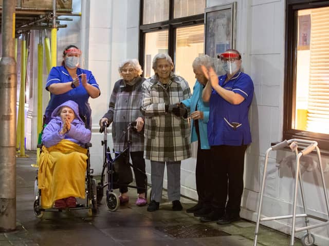 Residents and staff of Blue Water Care Home, Kingston Road, Portsmouth.

Picture: Habibur Rahman