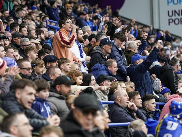 20,113 fans were packed into Fratton Park as Pompeym welcomed their biggest crowd into PO4 for more than 13 years
