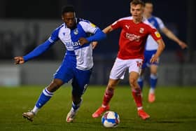 Brandon Hanlan of Bristol Rovers makes a break during the Sky Bet League One match between Bristol Rovers and Swindon Town at Memorial Stadium on March 23, 2021 in Bristol, England. (Photo by Dan Mullan/Getty Images)