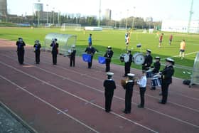 Pre-match entertainment at US Portsmouth v Christchurch. Picture: Charlotte Jeffes.