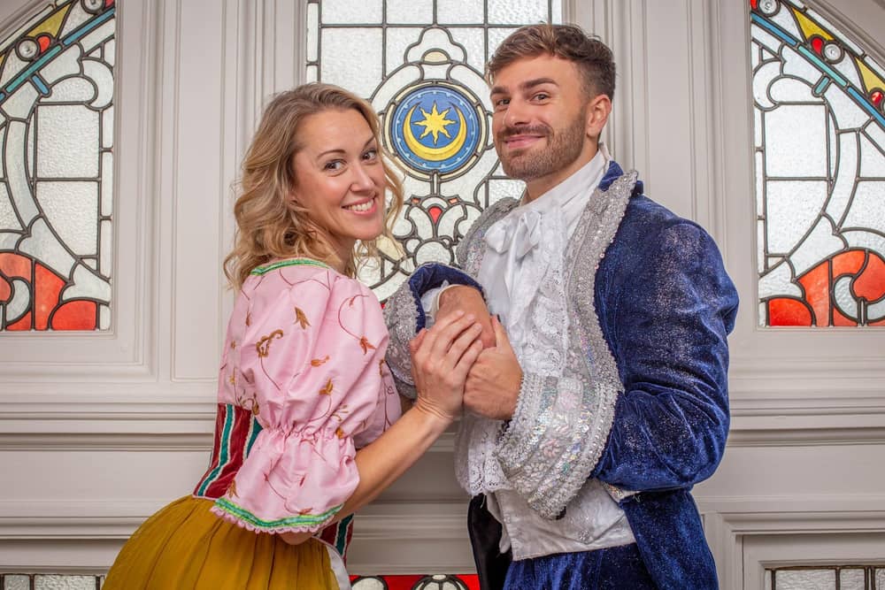 Cinderella - Michelle Antrobus and Prince Charming, Grant Urquhart at Queens Hotel, Southsea, Portsmouth on Tuesday 4th October 2022
Picture: Habibur Rahman