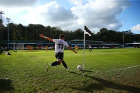 Dover's The Crabble ground, where yesterday's home game against Hawks was postponed due to a frozen pitch. Photo by Jordan Mansfield/Getty Images