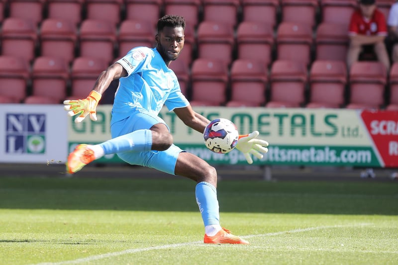 Okonkwo has picked up a good amount of playing time on loan with Crewe in League Two,  with the 6ft 6in man clocking up 26 appearances and 10 clean sheets.