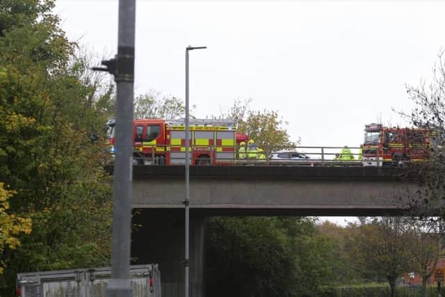 M27 crash near Portsmouth. Pic Habib Rahman