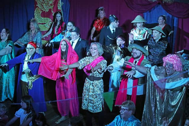 The cast of Aladdin, staged by the Leigh Park and Warren Park Community Panto Players, at St Clare's Church, Warren Park