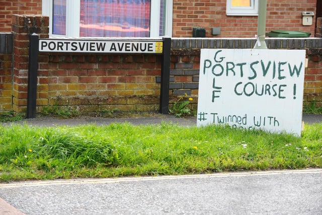 There have been signs referring to golf popping up down Portsview Avenue in Portchester, after residents have become angry with the amount of potholes in the road.
Picture: Sarah Standing (080424-7125)