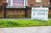 There have been signs referring to golf popping up down Portsview Avenue in Portchester, after residents have become angry with the amount of potholes in the road.

Picture: Sarah Standing (080424-7125)