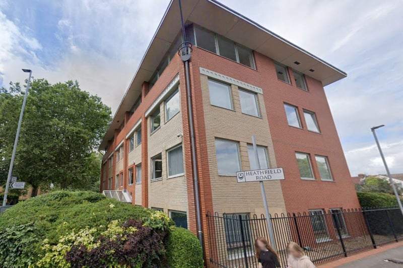 A large office suite is available infairfield House in Portsmouth's North End. Its listing states: "Fairfield House is a modern four storey prominent office building located in the northern part of Portsmouth. The suite is on the third floor and can be accessed via passenger lift or stairs. Internally, the suite has recently been refurbished and provides modern open plan office which is carpeted throughout with a suspended ceiling. The suite benefits from comfort cooling, LED lighting and a kitchenette. There are shared male and female W/Cs on each floor. The space could be split to suite occupiers needs, subject to terms. Externally, there is secure parking accessed off Heathfield Road with 8 car parking spaces available. The accommodation has the following approximate floor areas: Suite A 166.69 sq m (1,256 sq ft)"