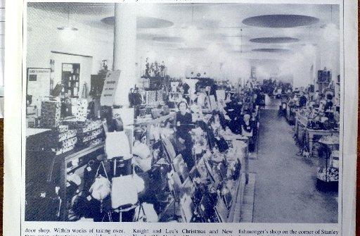A picture from inside Knight & Lee in days gone by.