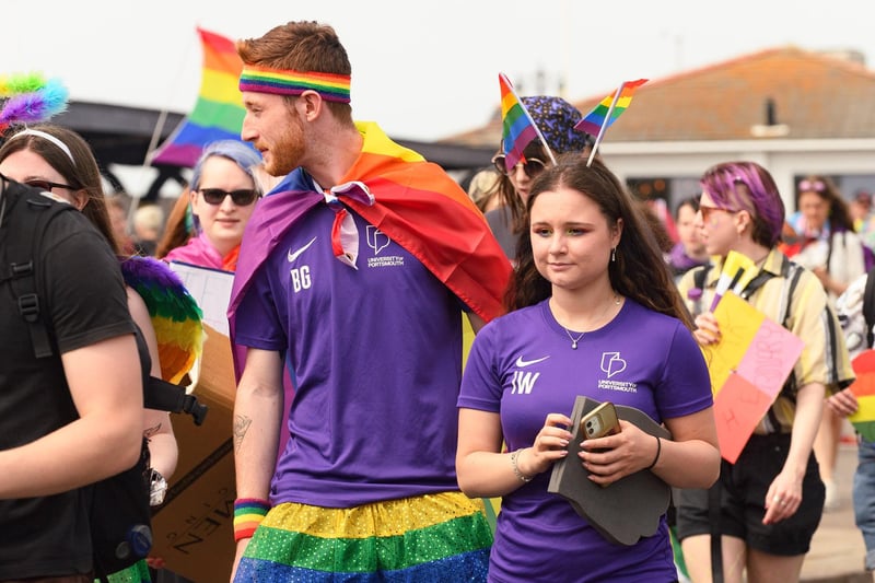 university students marching in the parade.
Picture: Keith Woodland (100621-15)