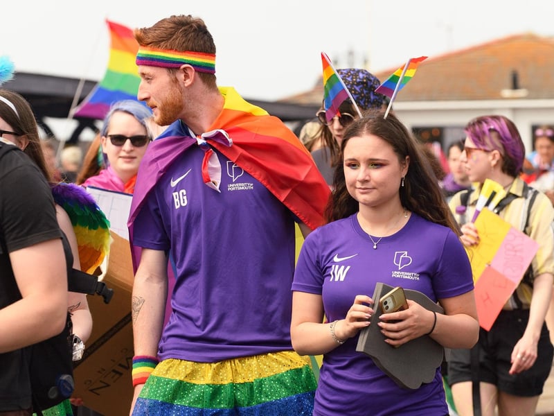 university students marching in the parade.
Picture: Keith Woodland (100621-15)