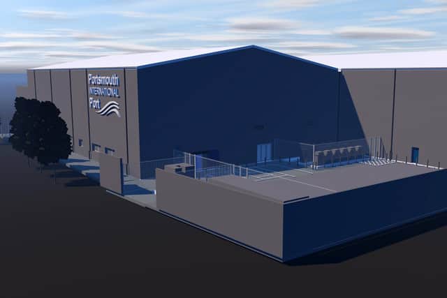 A 'concept' design of the Border Control Post Picture: Portsmouth City Council/Kier construction