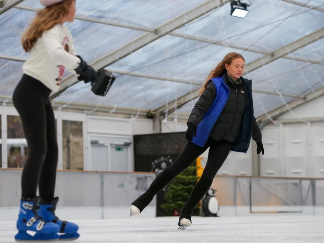 Portsmouth On Ice officially opens, Guildhall Square, Portsmouth Pictured: Ellie Parsley Picture: Chris  Moorhouse (231124-19)