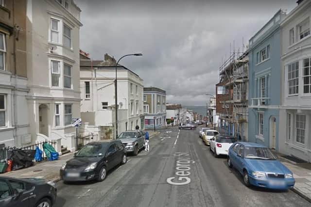Four men were arrested after police carried out early morning raids on several streets, including George Street, Ryde. Picture: Google Street View.