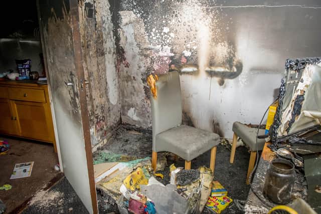 Devastation in the living room 
Picture: Habibur Rahman