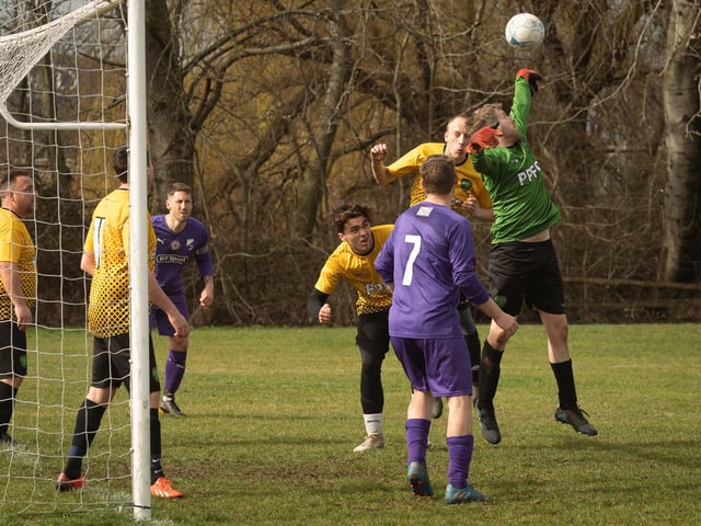 Action from AFC Tamworth's 7-2 victory over Gosham Rangers in Division Two of the City of Portsmouth Sunday League. Picture: Keith Woodland (120321-372)