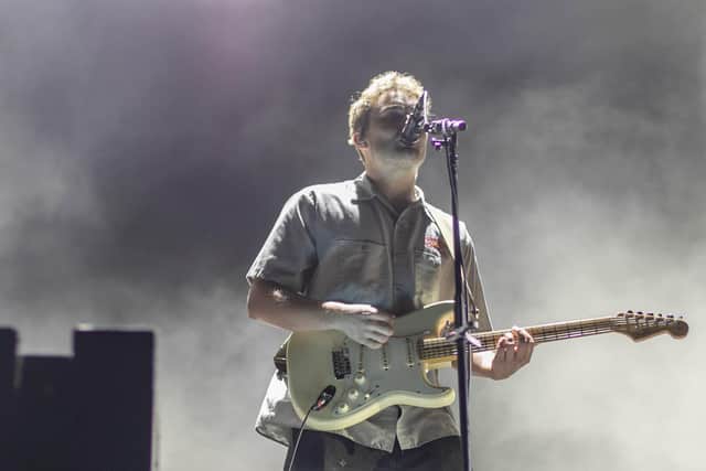 Sam Fender playing at Victorious Festival