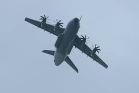 An RAF plane was spotted over Portsmouth and Gosport. The Ministry of Defence confirmed it was an RAF ATLAS A400 callsign COMET 458 aircraft. Picture: Alison Treacher.