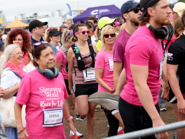 Race For Life event in Southsea, Hampshire. Pictured is action from the event.Sunday 30th June 2024.Picture: Sam Stephenson.