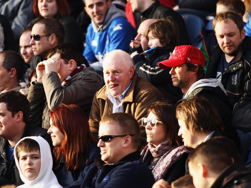Portsmouth fans look on during the Championship match against Middlesbrough at Fratton Park in March 2012. Photo by Bryn Lennon/Getty Images