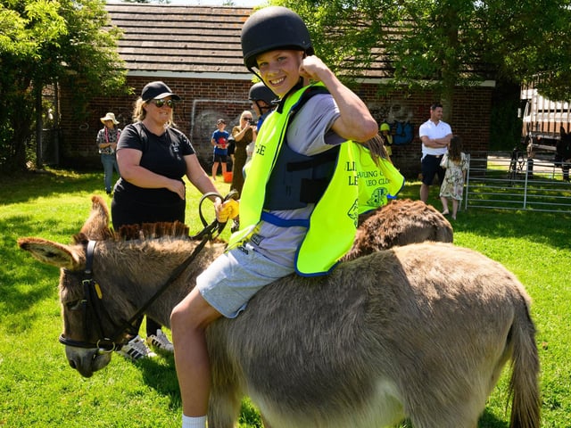 Ethan Hinsley celebrates a win at the Hayling Island Donkey DerbyPicture: Keith Woodland (250521-151)