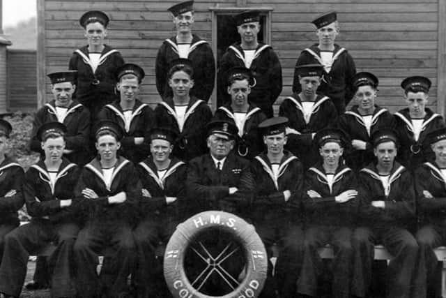 Hostilities-only ratings at HMS Collingwood.