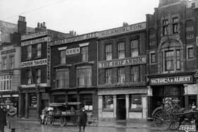 Five pubs in a row on The Hard circa 1910. Picture: Robert James collection.