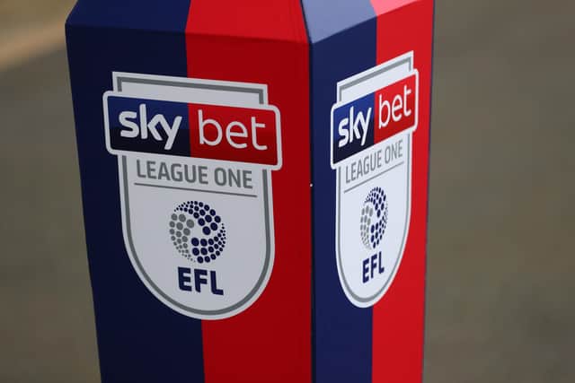 League One logo. Photo by Catherine Ivill/Getty Images)