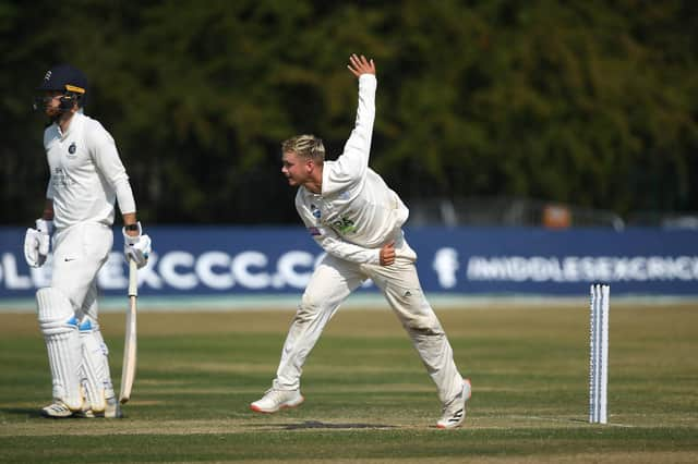 Hampshire's Felix Organ took a career best first-class haul on day two at Southport. Picture by Alex Davidson/Getty Images