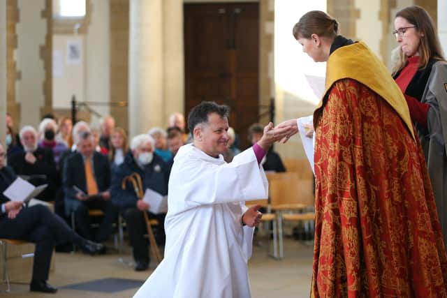 The Installation of the tenth Bishop of Portsmouth, the Rt Rev Jonathan Frost, at Portsmouth Cathedral. Picture: Chris Moorhouse (jpns 120322-48)
