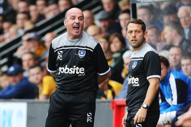 Former Pompey boss Paul Cook, left, alongside his former Fratton Park assistant Leam Richardson