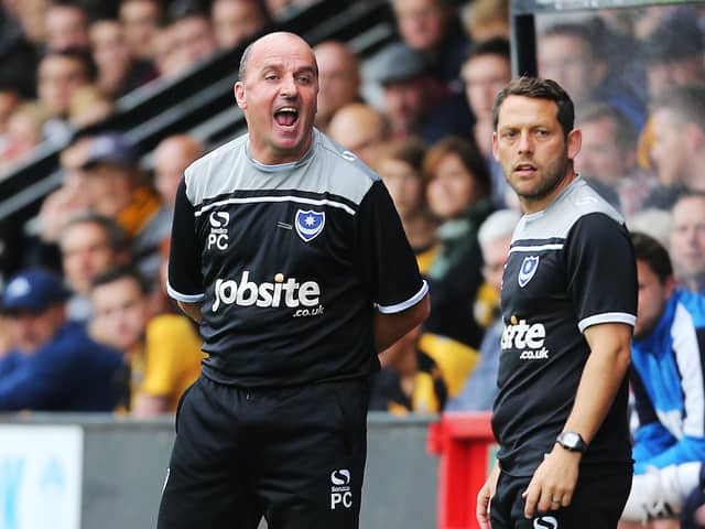 Former Pompey boss Paul Cook, left, alongside his former Fratton Park assistant Leam Richardson