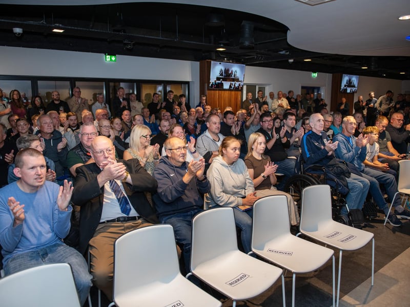 The Played Up Pompey Four book launch in Fratton Park's Victory Lounge on Friday night. Picture: Steve Reid