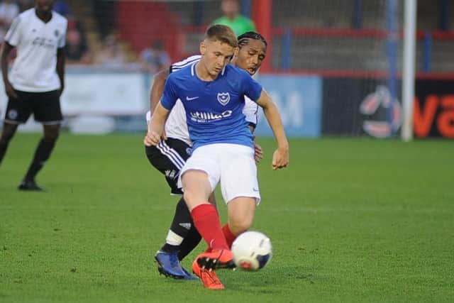 Ethan Robb was part of a Pompey XI side which faced Aldershot in a pre-season friendly in July 2019. Picture: Habibur Rahman