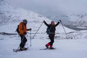 Adele is raising money for Brain Tumour Research by abseiling down Spinnaker Tower later this month. Pictured is her and her partner Jason in Norway, as she enjoys her adventures even more since her diagnosis.