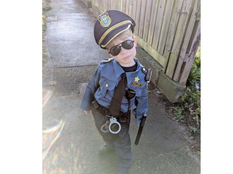You wouldn't want to get on the wrong side of Officer Pugh - brilliant costume!