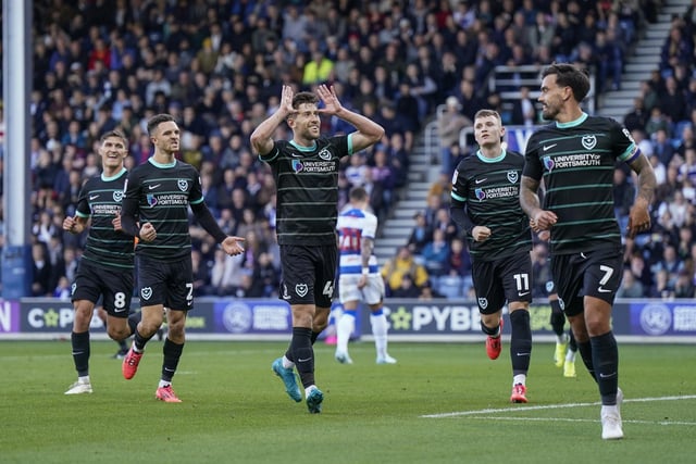 Callum Lang celebrates his winner from the penalty spot against QPR. Picture: Jason Brown/ProSportsImages