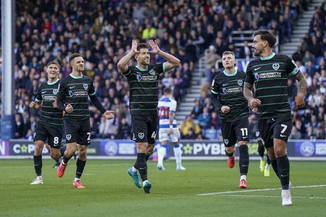 Callum Lang celebrates his winner from the penalty spot against QPR. Picture: Jason Brown/ProSportsImages