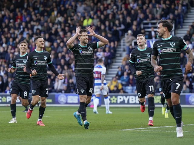 Callum Lang celebrates his winner from the penalty spot against QPR. Picture: Jason Brown/ProSportsImages