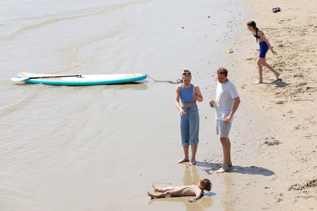 Some people picked out their spot on the beach early doors.